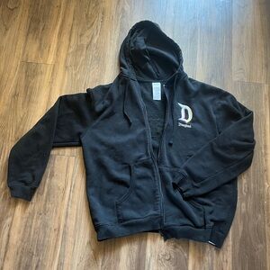 Disneyland Zip Front Hoodie with Colorful Embroidered Logo